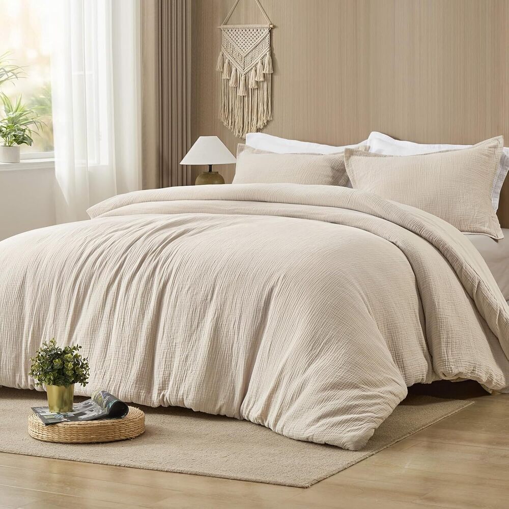 Cotton Muslin Comforter Set King – 100% Cotton Cover, Ultra Soft &